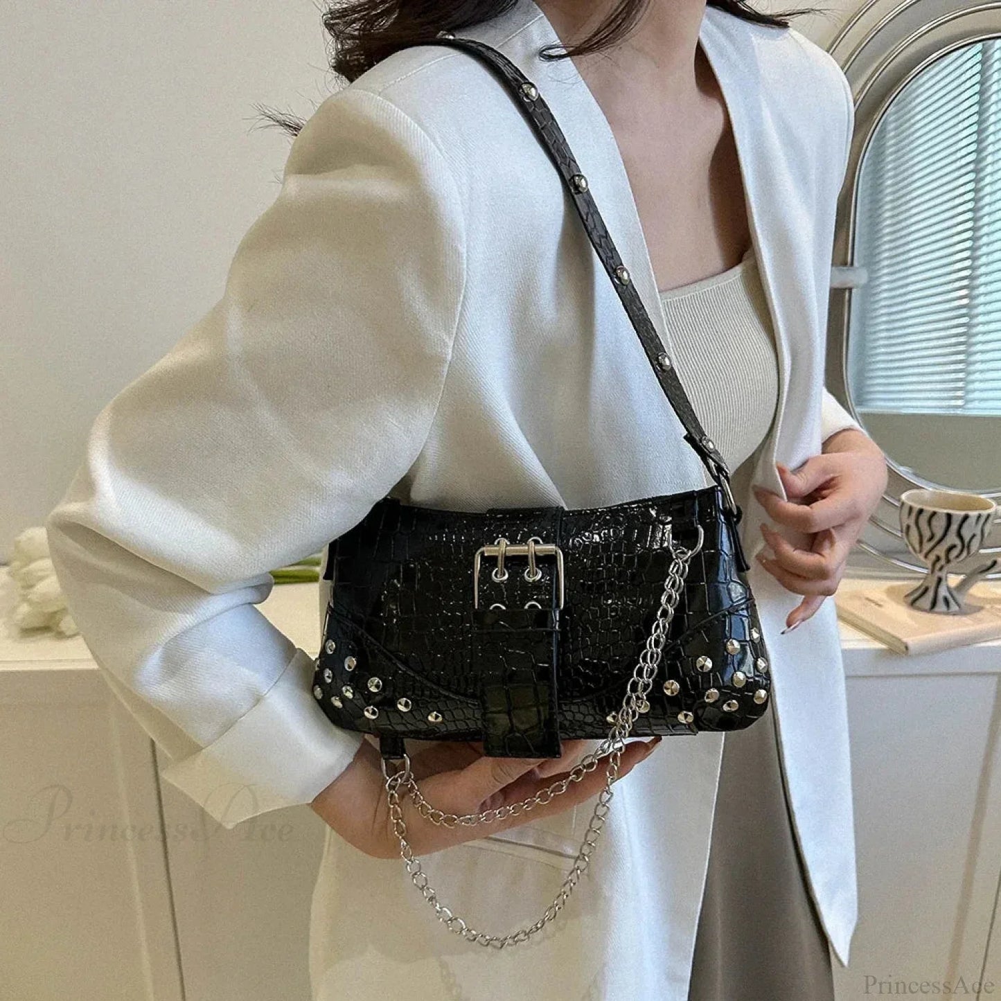 Fashion Y2K Pleated Underarm Shoulder Bag