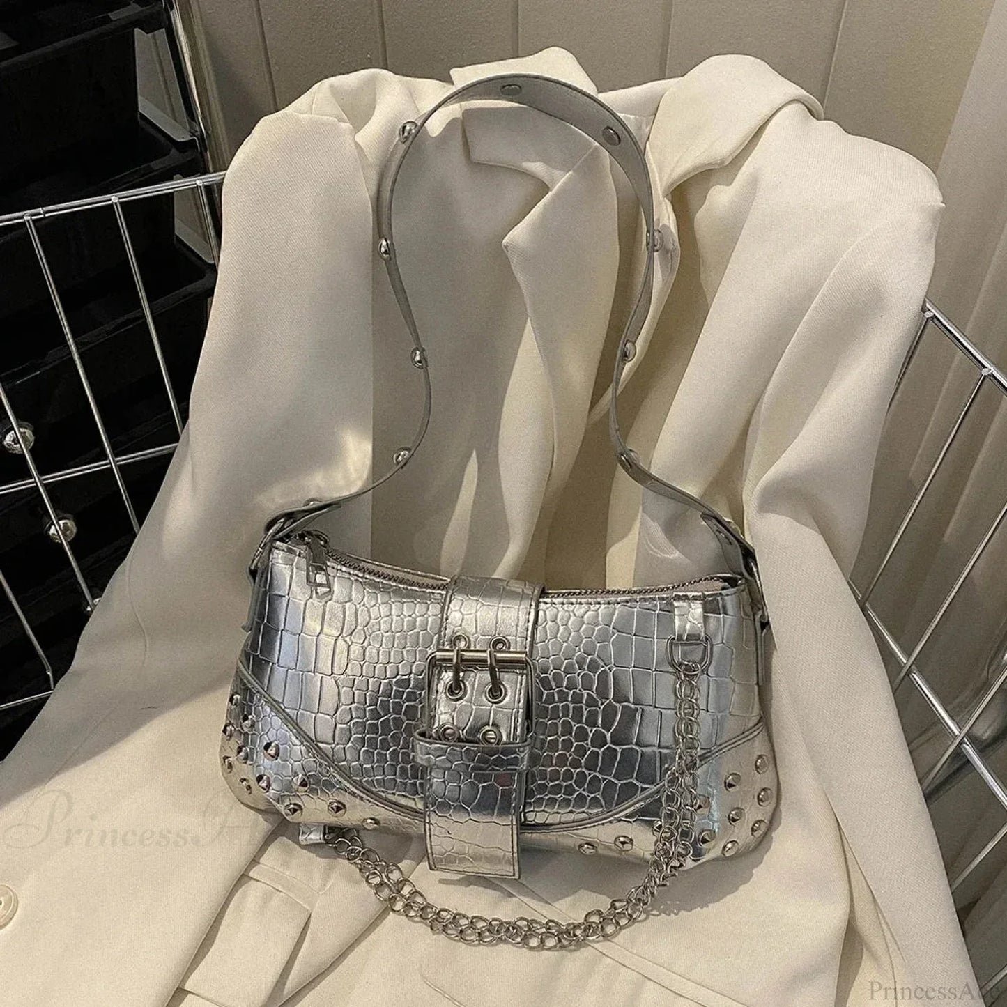 Fashion Y2K Pleated Underarm Shoulder Bag