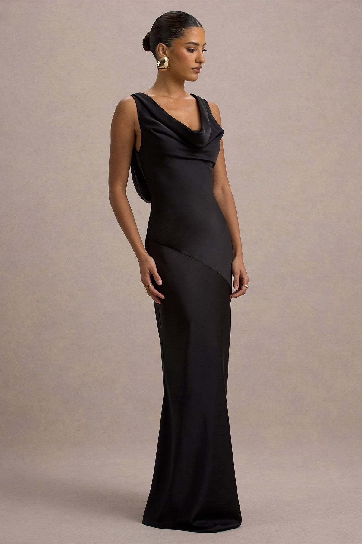 Satin Mermaid Low-Back Party Dress