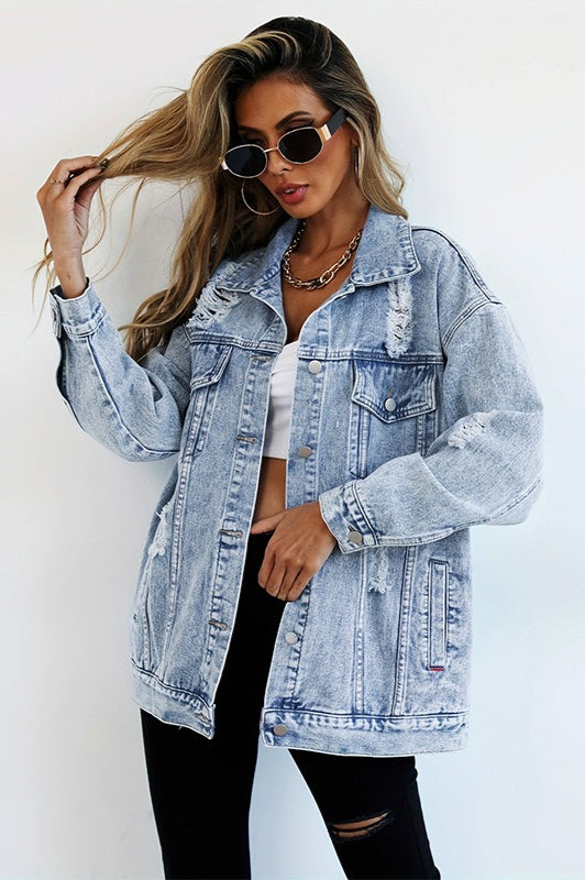 Chaqueta vaquera desgastada