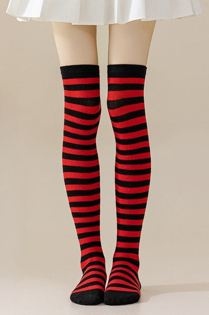 Striped Knee High Socks