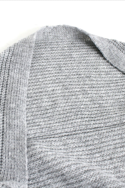 Conjunto de dos piezas de chaleco de punto y cárdigan con vestido de punto