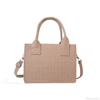Felt Mini Tote Autumn Winter Small Square Handbag