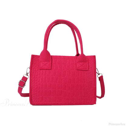 Felt Mini Tote Autumn Winter Small Square Handbag