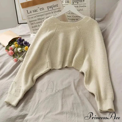 Female Solid Casual Chic Short Knitted Cardigans