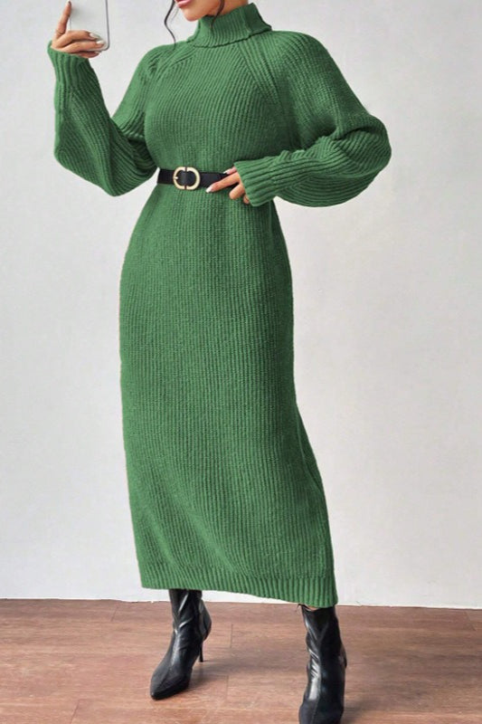 Vestido de punto de cuello alto