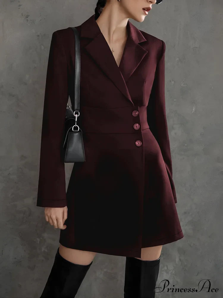 First Choice Blazer Trendy Long Sleeve Short Dress