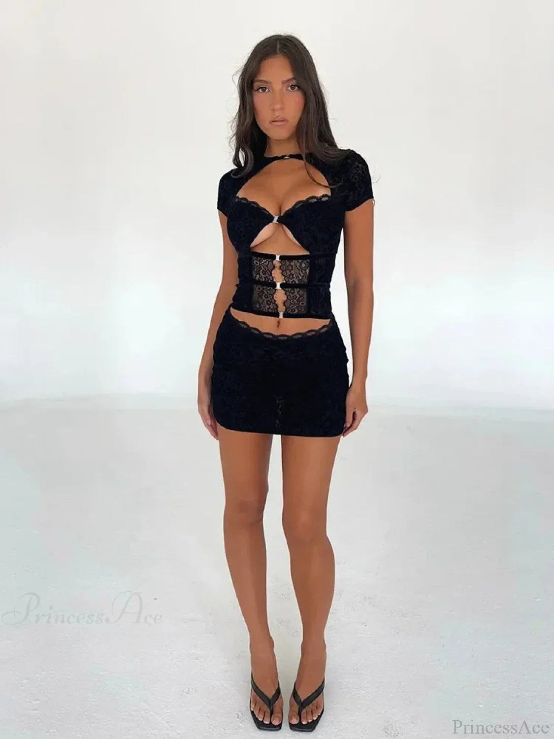 Flocking Slim Bodycon Vacation Dress