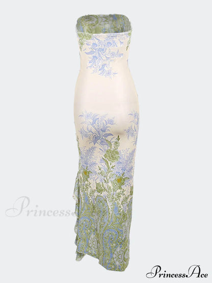Floral Sexy Stylish Slit Maxi Dress