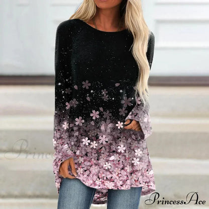 Floral Sparkly Glittery Painting T shirt