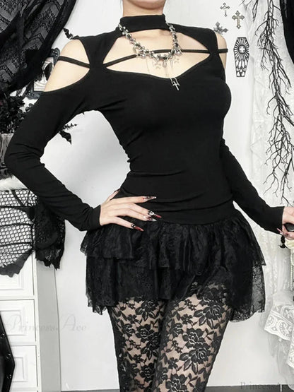 Flower Square Collar Knitted Top