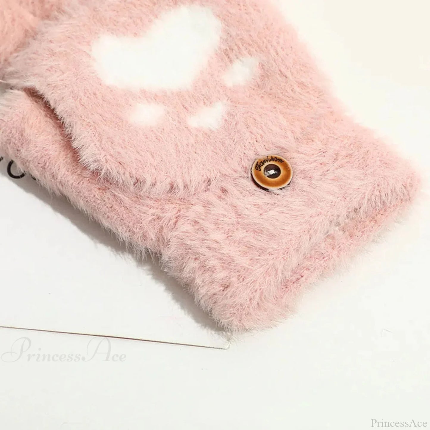 Fluffy Bear Cat Paw Claw Fingerless Winter Gloves - Korean Style Gift for Christmas
