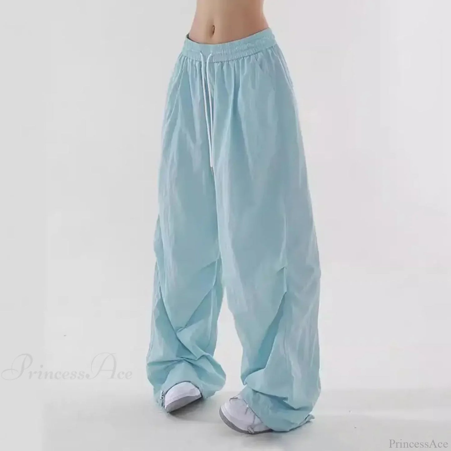 Fluorescent Drawstring Wide Leg Cargo Pant