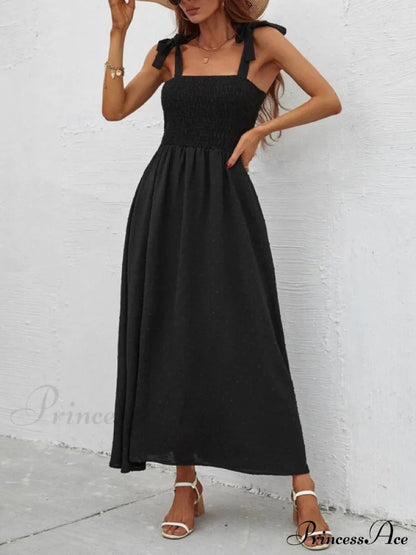 for Flowered Design Tiered Gown Smocked Women