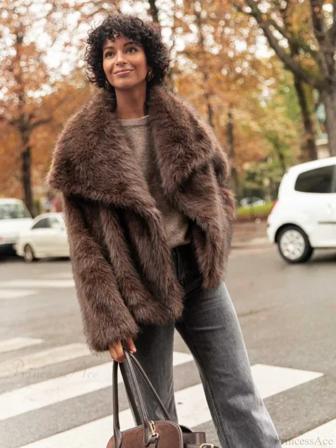 Fox Solid Fluffy Short Coat