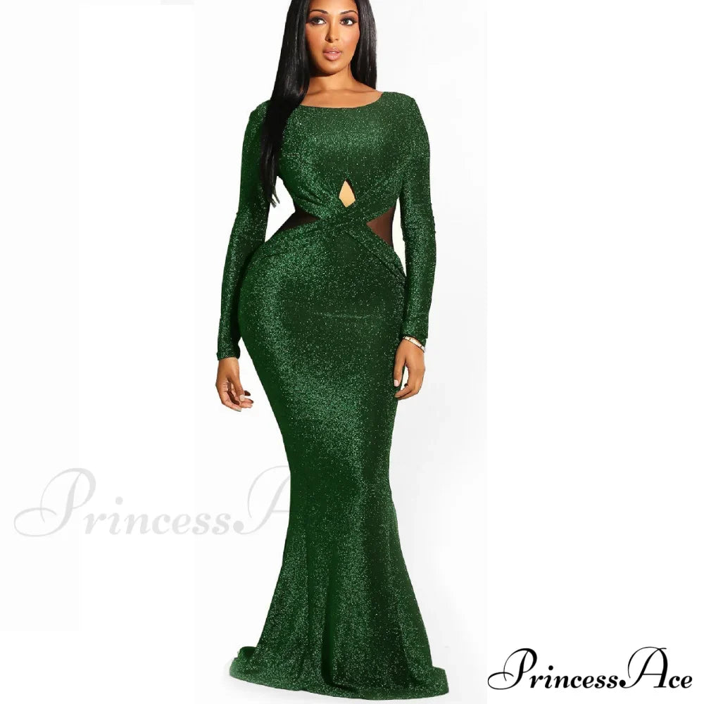 Francine Formal Open Charming Back Glitter Dress