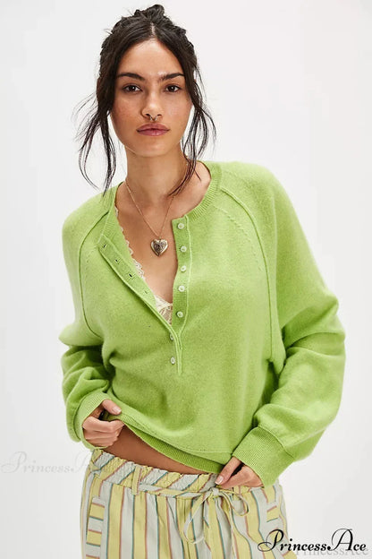 French Vintage Loose Long-Sleeve Knit Top
