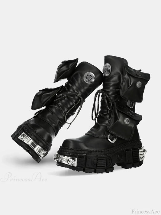 Fresh Punk Platform Gothic Lace Up Boot
