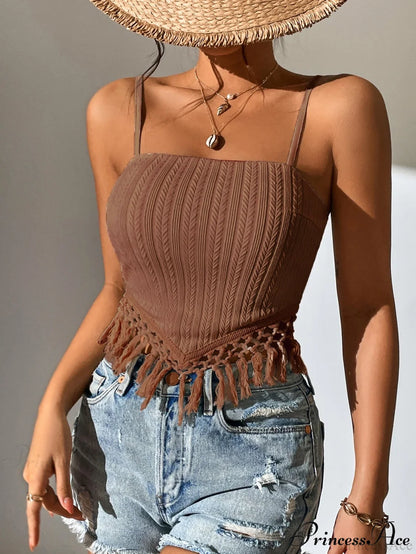 Fringe Trim Cami Top
