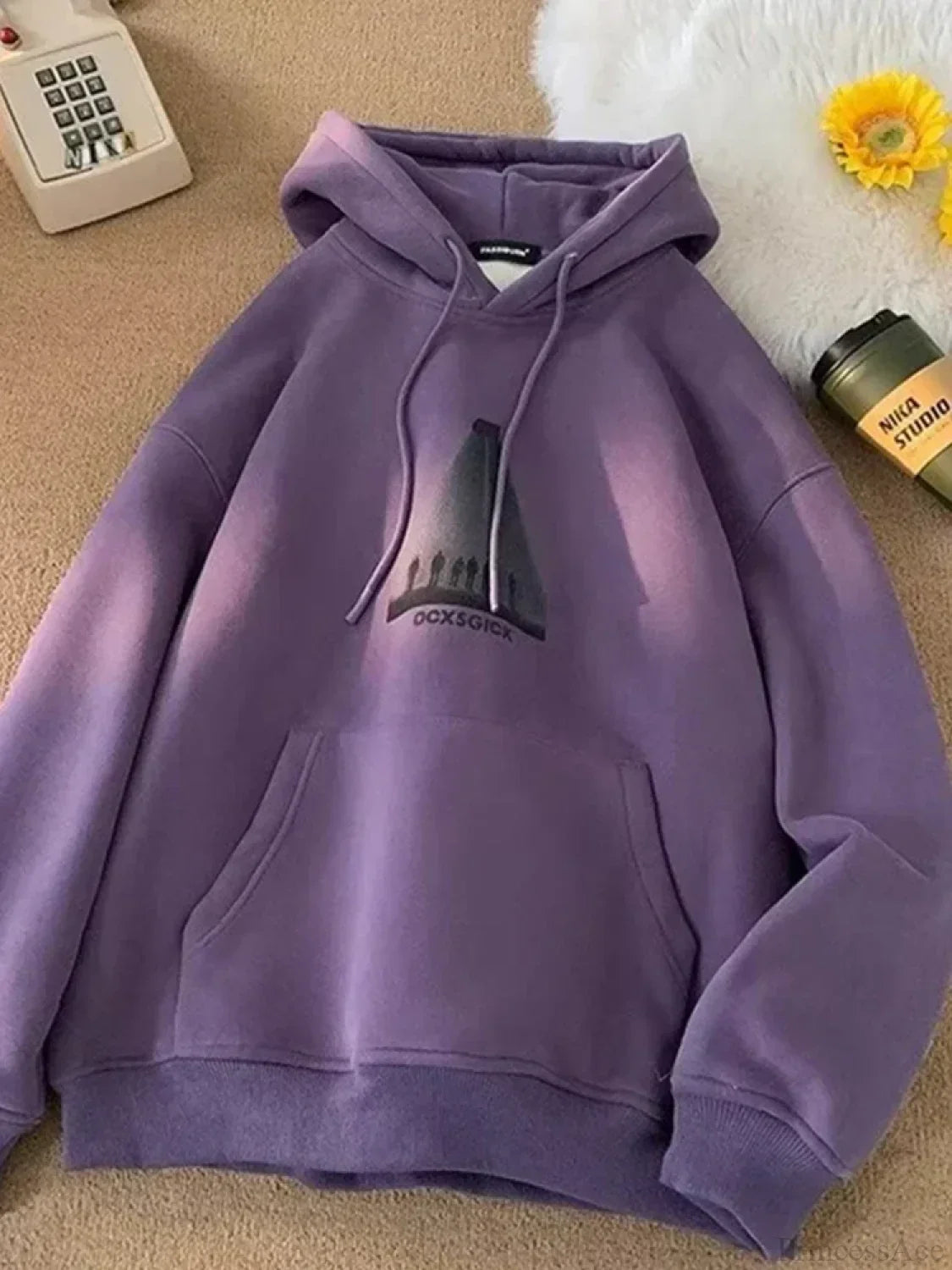 Funny Graphic Fleece Y2K Hoodie