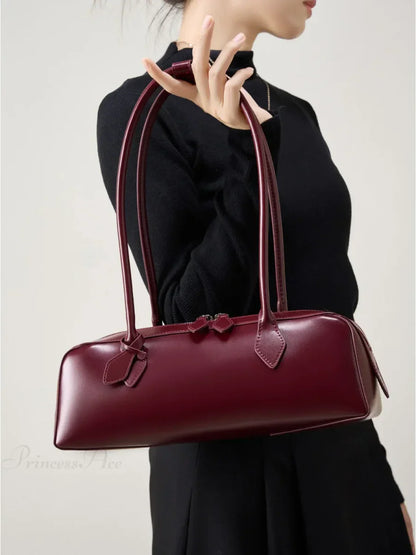 Genuine Leather Women's Shoulder Wristlet
