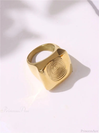 Geometric Gothic Titanium Strong Ring
