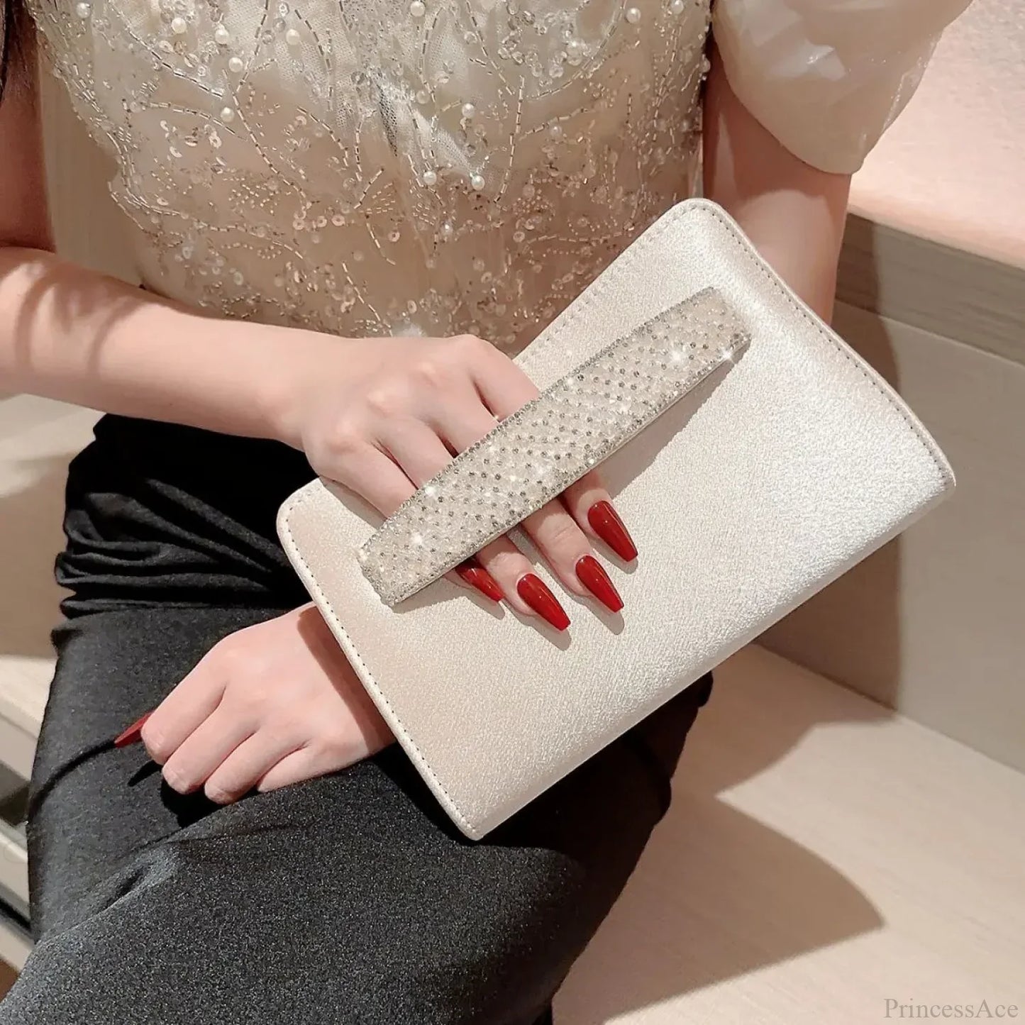 Glitter Diamond Evening Wristlet