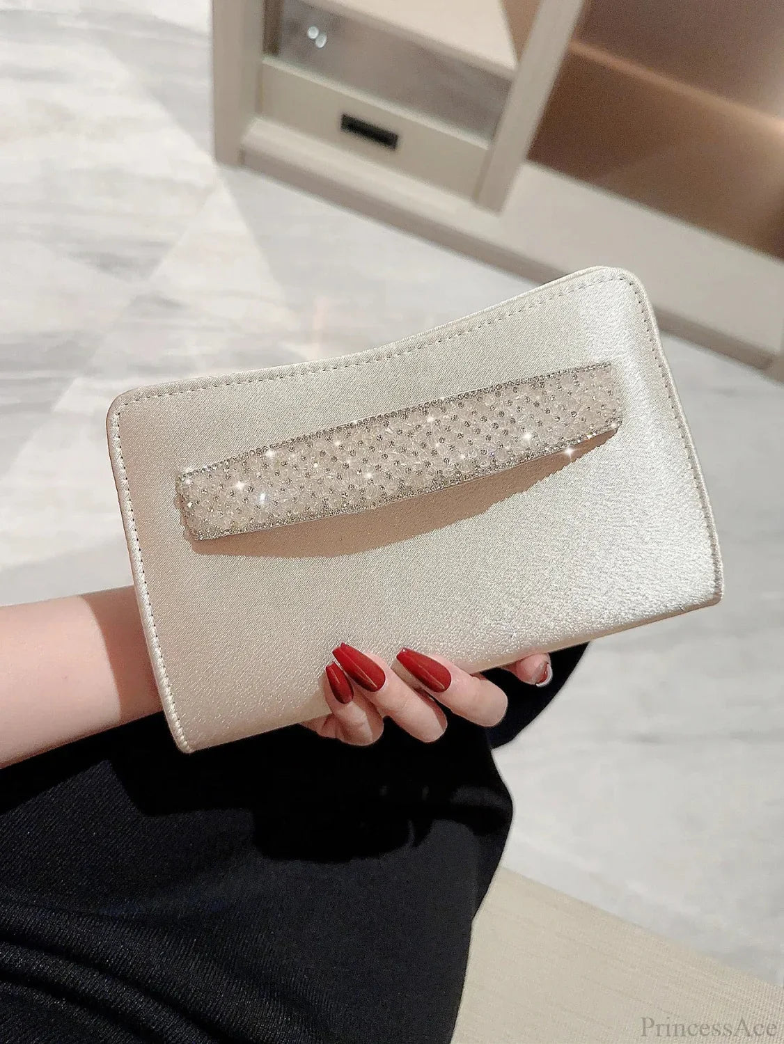 Glitter Diamond Evening Wristlet