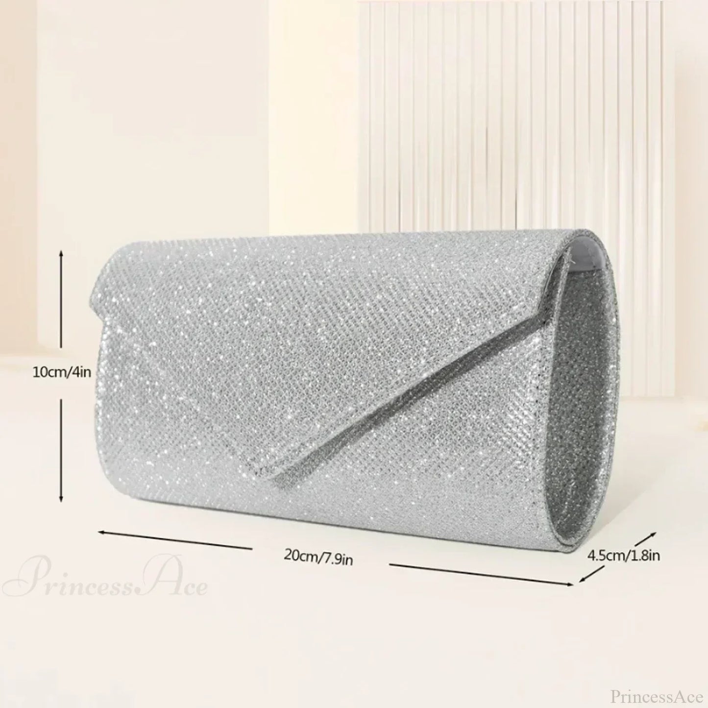Glitter Envelope Chain Evening Clutch Bag