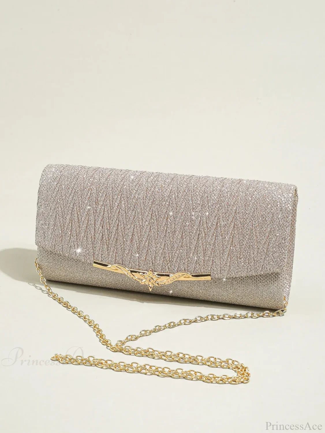 Glitter Envelope Evening Bag Detachable Chain Clutch Bag