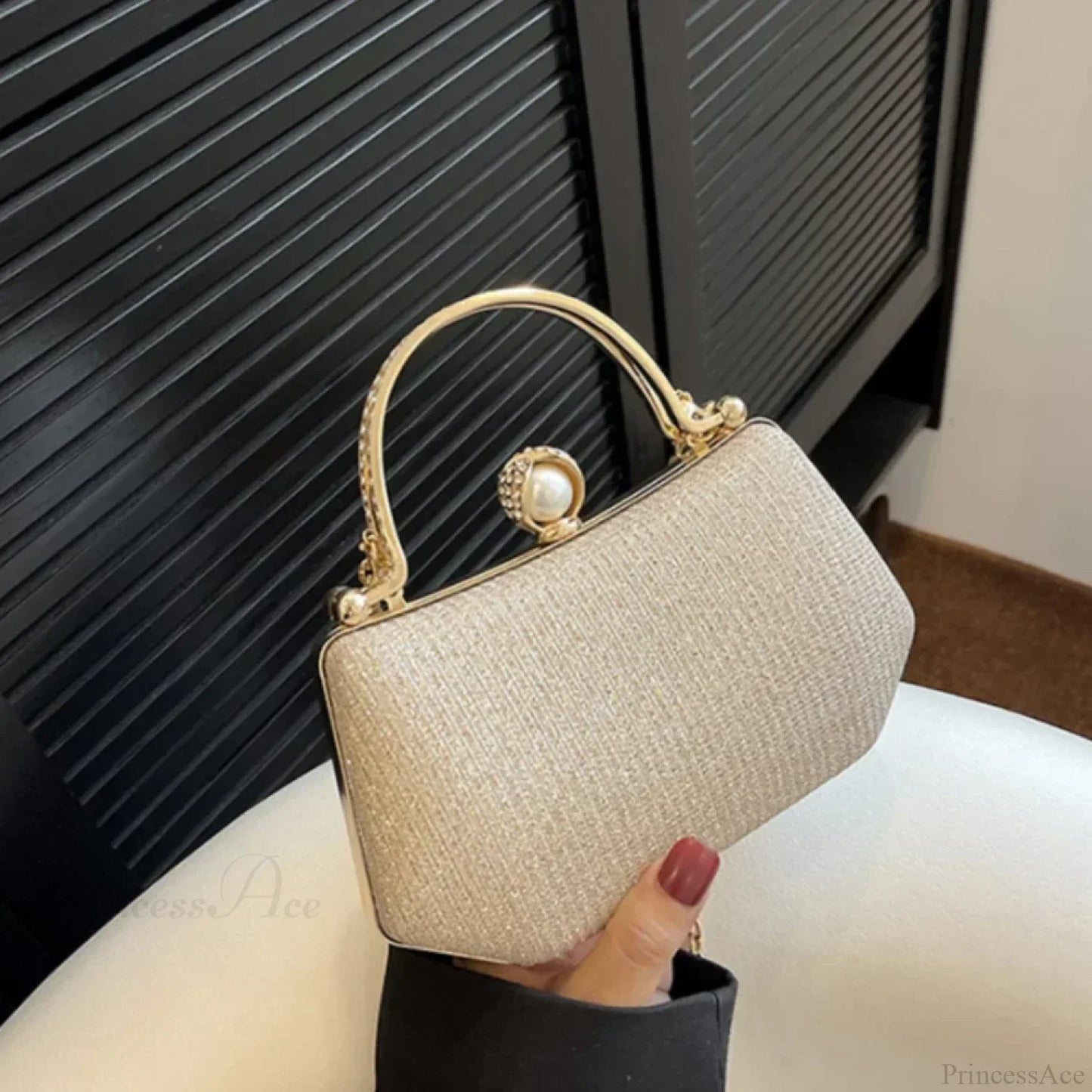 Glitter Evening Banquet Wrist Bag Rhinestone Clutch Bag