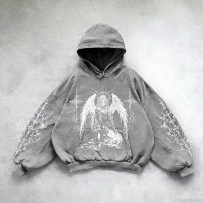 Goddess Pattern Print Hoodie