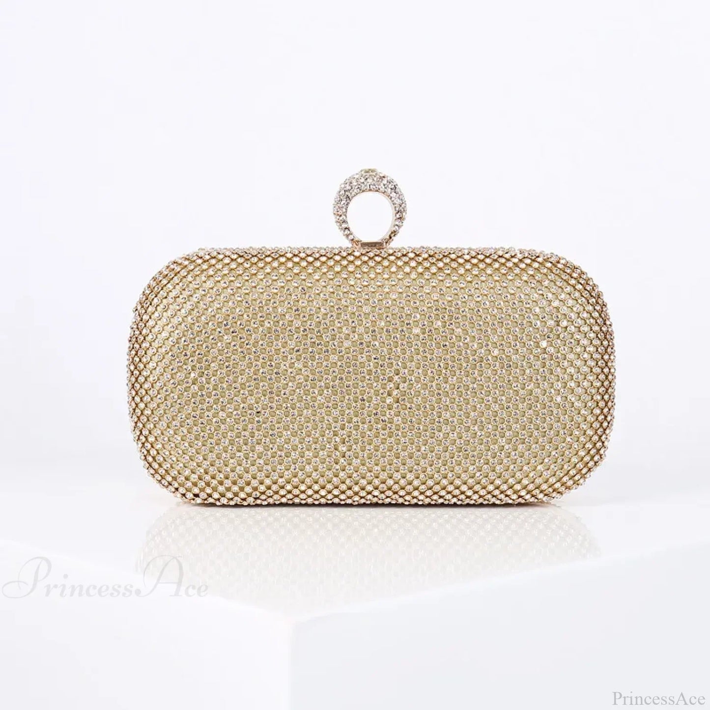 Gold Diamond Dinner Clutch Wristlet