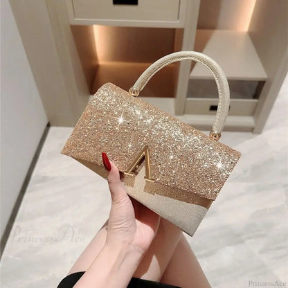 Gold Sequin Fashion Banquet Clutch Bag