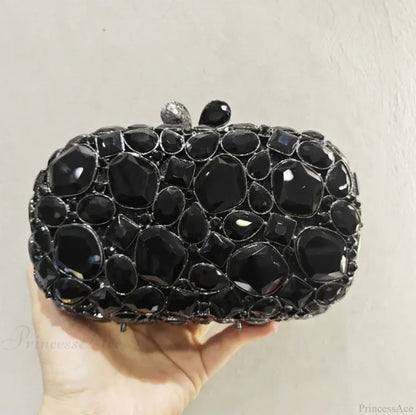Gold/Silver Crystal Evening Clutch Wristlet