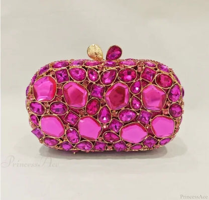 Gold/Silver Crystal Evening Clutch Wristlet