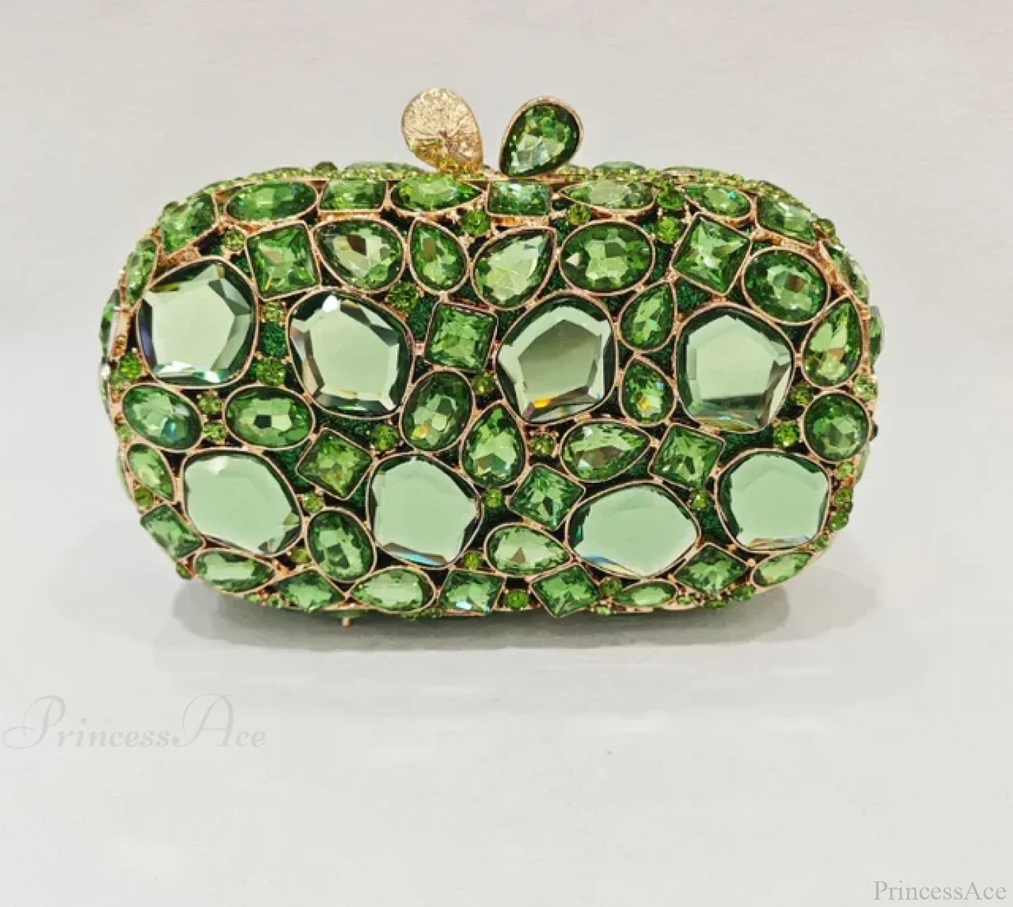Gold/Silver Crystal Evening Clutch Wristlet