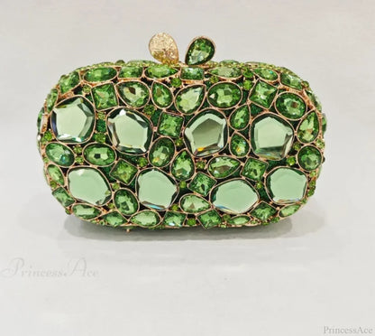 Gold/Silver Crystal Evening Clutch Wristlet