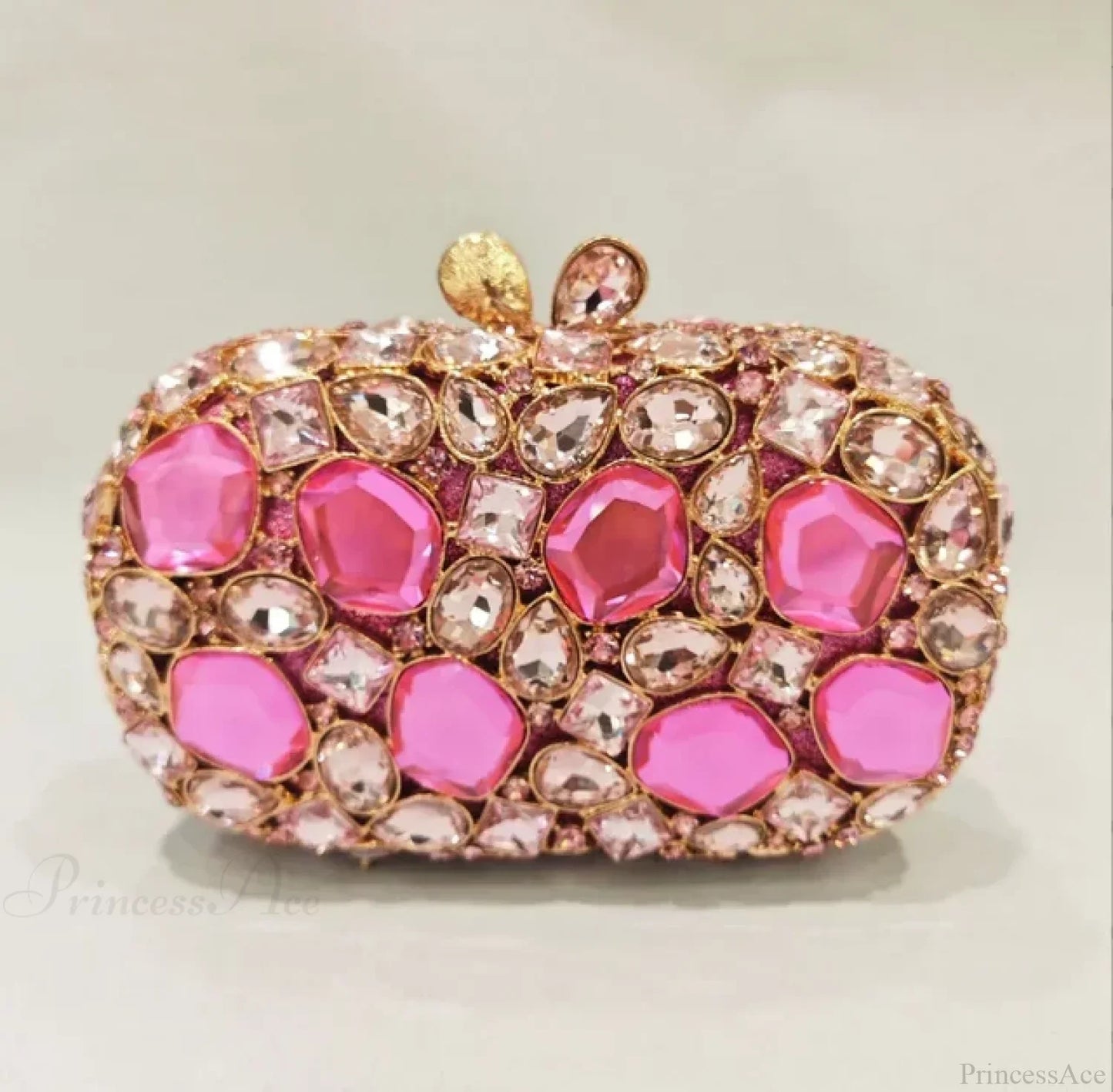 Gold/Silver Crystal Evening Clutch Wristlet