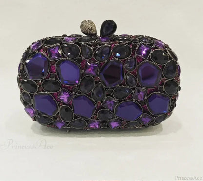 Gold/Silver Crystal Evening Clutch Wristlet