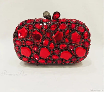 Gold/Silver Crystal Evening Clutch Wristlet