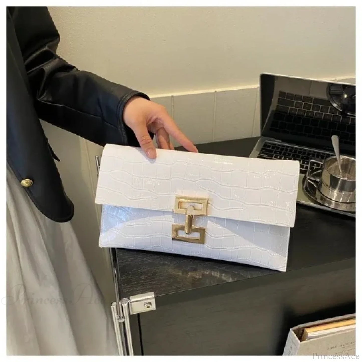 Golden Evening Clutch Wristlet