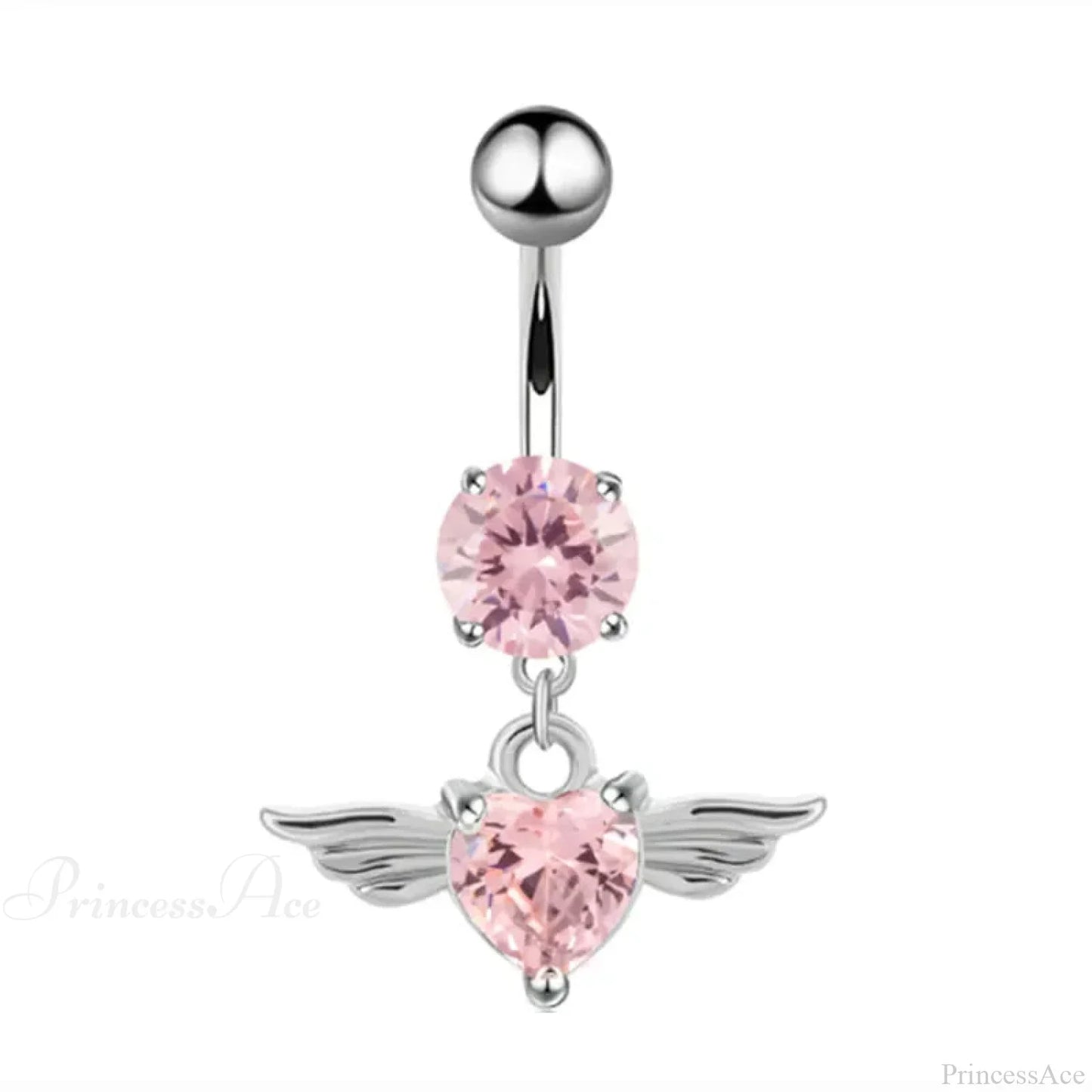 Gothic Heart Dangle Butterfly Belly Ring