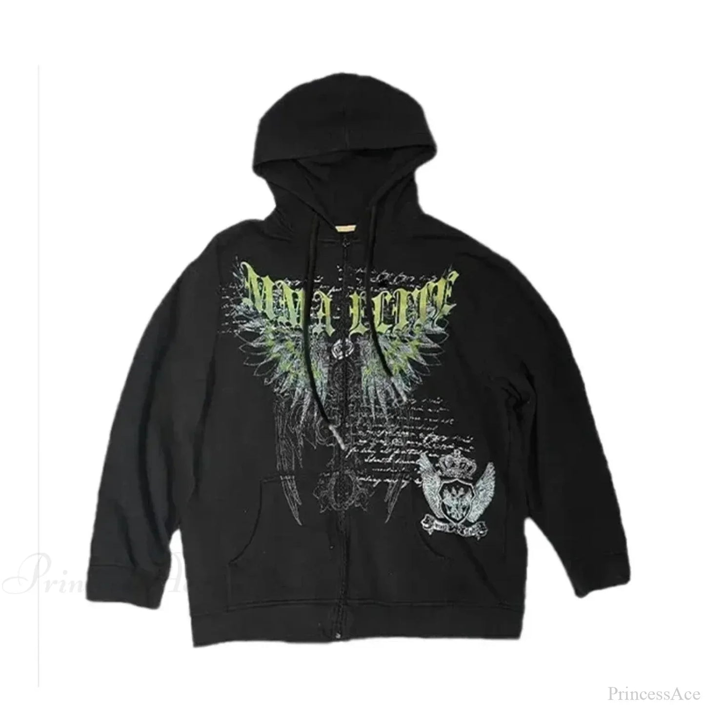 Gothic Letter Print Fall Hoodie