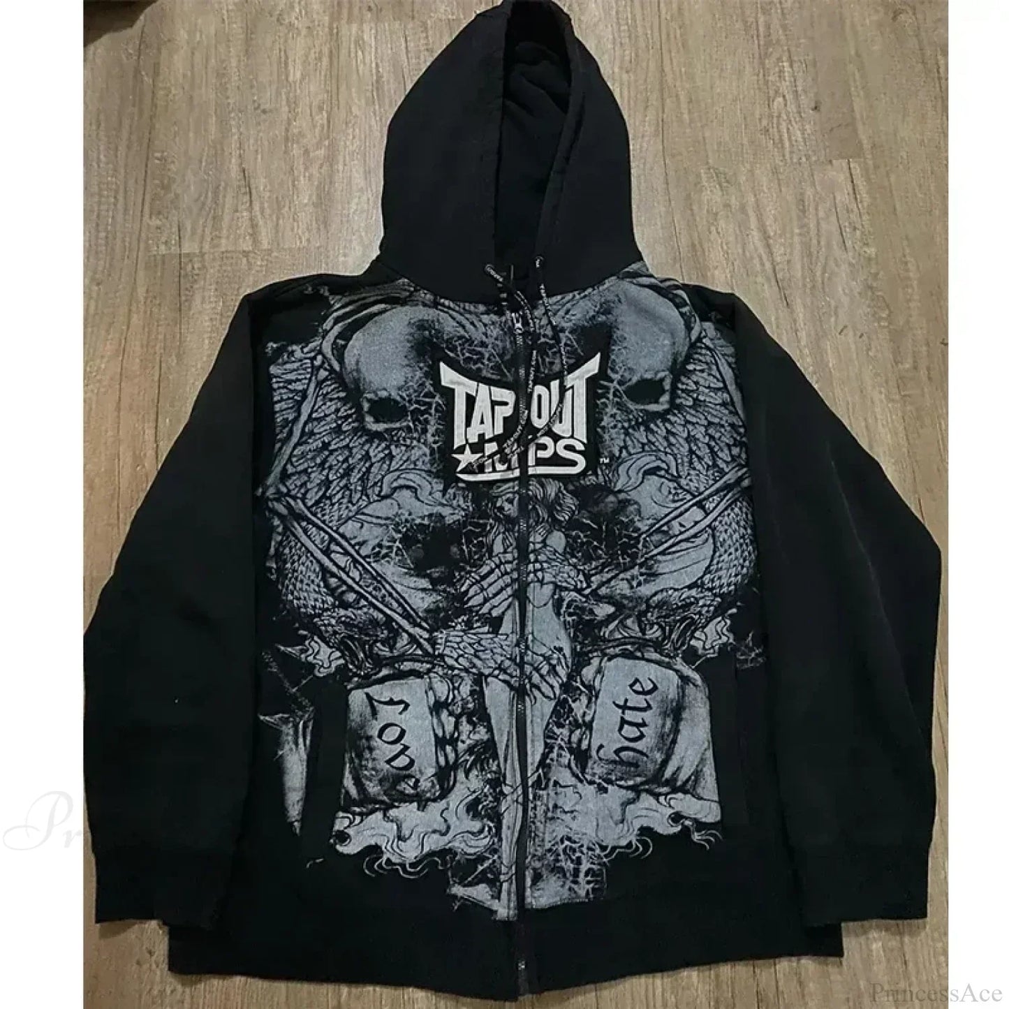 Gothic Letter Print Fall Hoodie