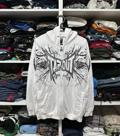 Gothic Long Sleeve Zipper Hoodie