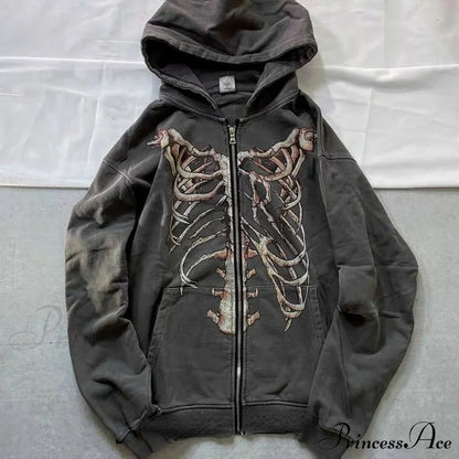 Cool Monochrome Dark Goth Hoodie