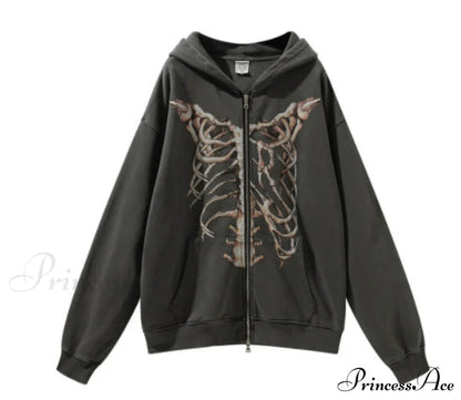 Cool Monochrome Dark Goth Hoodie