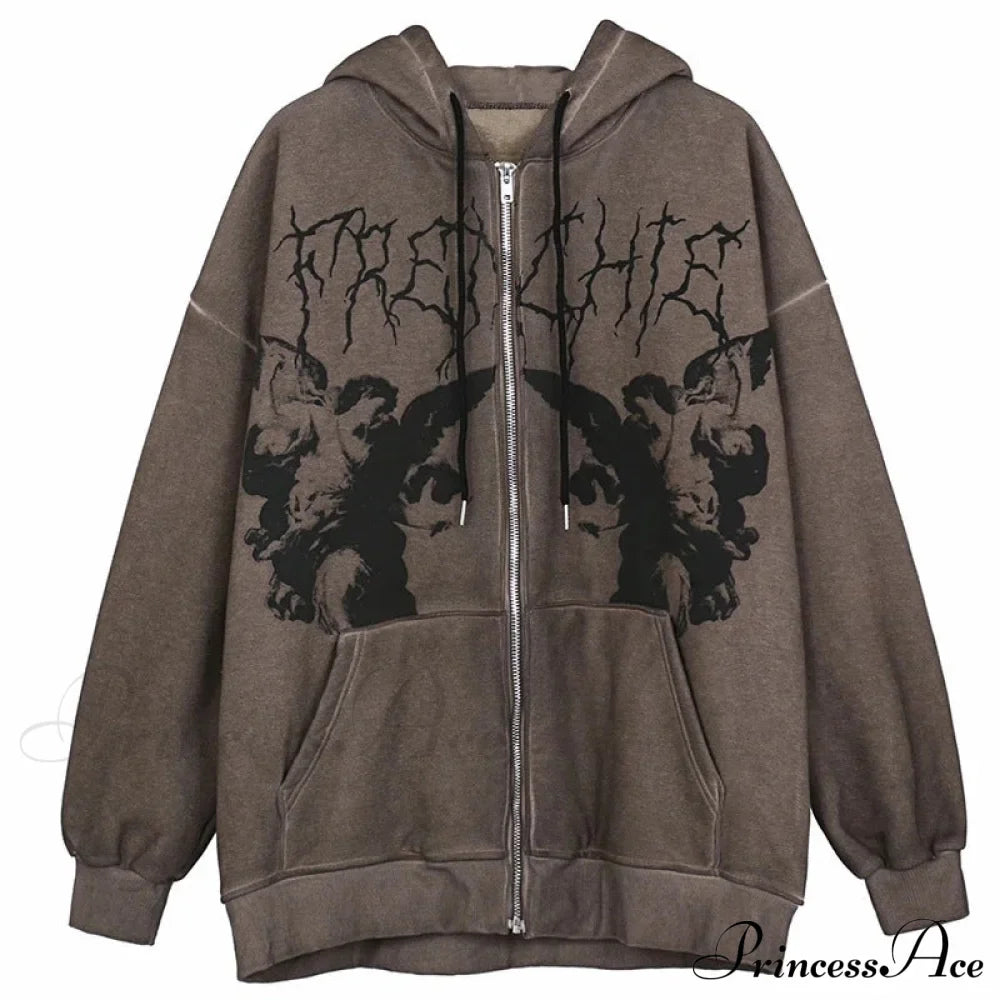 Cool Monochrome Dark Goth Hoodie
