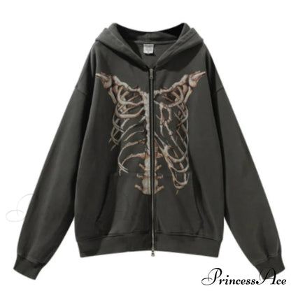 Cool Monochrome Dark Goth Hoodie